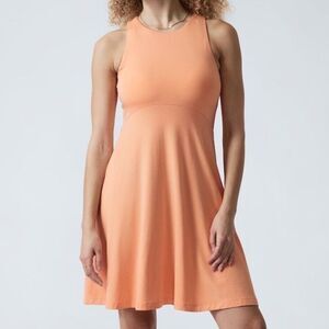 NWT $89 Athleta Santorini Thera Dress Peach Light Orange Stretch Women Size S
